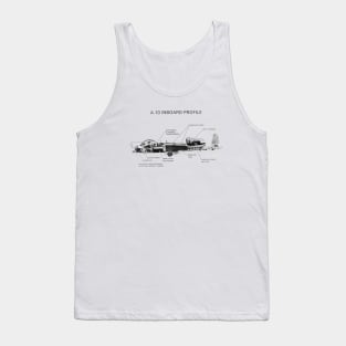 Fairchild Republic A-10 Thunderbolt II (black) Tank Top